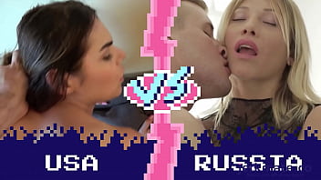 Preview 1 of Habis Sex Video - Jerkmate USA vs Russia Round 5