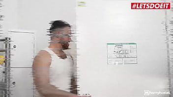 Preview 2 of Wwe Paige Sexcom - HORNYHOSTEL - (Chloe Lamour,  Mr. Big Fat Dick) - Huge Tits MILF Maid Gets Horny Over A Big Cock