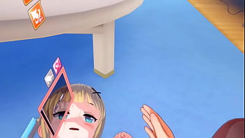 Preview 4 of My Derti Prof - 【エロゲーコイカツ！VRバージョン】 可愛い優しい系金髪爆乳ギャルJKエレノア(オリキャラ)がおっぱい揉みまくられる３DCGエロアニメ動画