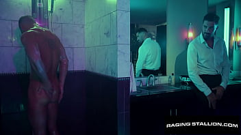 Preview 1 of Hot Porn Move - RagingStallion - Tattooed Hunk Gives His Girthy 8 Incher To Roman Todd