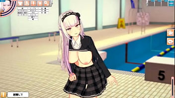 Preview 2 of Abril In - 【エロゲーコイカツ！】 性格Sッ気な爆乳jk「(永華オリキャラ)」がおっぱい揉みまくられる３DCGエロアニメ動画