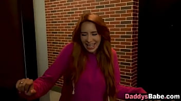 Preview 1 of Hot Df Vibeo - Redhead step-daughter sucks &amp_ tittyfucks stepdad