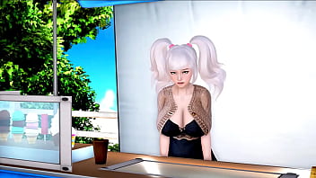 Preview 2 of Out Suck Dick - Fanora sees her first hard dick and couldn&#039_t resist giving it an accidental handjob until precum comes out [Mythic Manor - Fanora 1]