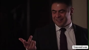 Preview 1 of Ashley Alban Ass Shaking Iii - Latina trans woman analed her guy date