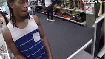 Preview 2 of 1st Sex Singapur - Ebony pawnshop amateur used for deal on better price by bf