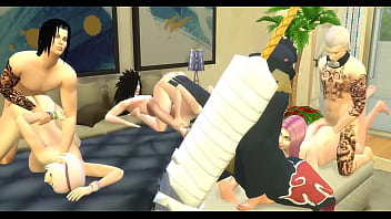 Preview 3 of Meet An Fucked In Lift - Naruto Hentai Episodio 8 todo estan celebrando y terminan haciendo una orgia entre todos sakura,  hinata y kona terminan con mucha leche adentro