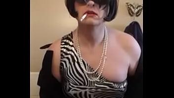 Preview 3 of Love Sex Real Xxx - Cd Nikki silver dress smoking