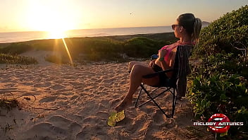 Preview 1 of Mom Son Help Somting Stak - THE HOTEST HITTING WITH THE BLONDE AT SUNRISE AT THE BEATCH DO CAMPECHE IN FLORIAN&Oacute_POLIS - SC CAMPING DO REMOR | MELODY ANTUNES