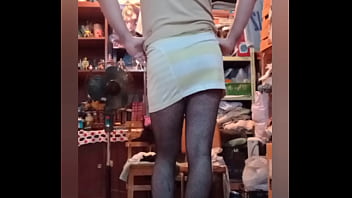 Preview 3 of Istap Mom - Travesti minifalda y lenceria