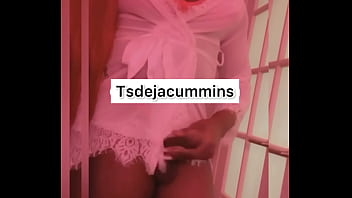 Preview 2 of Stooke Anal - Sexy ebony trans girl jerks off and cums hard