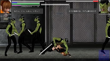 Preview 3 of Japan Un Zen - Aya has sex with aliens men in The hou of the blade hentai game new gameplay