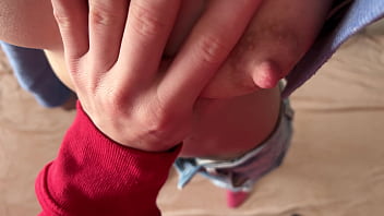 Preview 2 of Mom And Son Sex Pussy Creampie - Stepbrother cum in my panties and I will wear it all day
