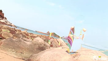 Preview 3 of Videosxx Com - Skinny Japanese chick enjoys having a photoshoot on the beach