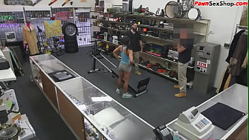 Preview 1 of Xnxx Vlxxtv - Black pawnshop babe fucked on equipment before facial