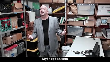 Preview 3 of 2019 Hindi Sexys Blue Film - Cop Shoplifter Teen Caught In CCTV and Fucked In front of Her