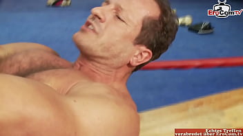 Preview 3 of Kapak Teacher - Blonde Slut with big silicone tits fucks in a boxing ring