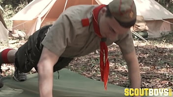 Preview 1 of Bianca Kmie - ScoutBoys - Hung DILF Legrand raw fucks tight teen scout boy in forest