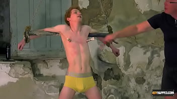 Preview 4 of Ass Traffic Teens - Redhead twink Avery Monroe tormented by dom Sebastian Kane