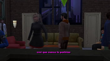Preview 1 of Mea Melone Nacho - sims 4: sexo en el ba&ntilde_o  de un bar