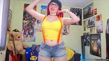 Preview 3 of School Temil Xxx - The Pokemon trainer Misty Showing her perfect milky body and Huge Pokeballs