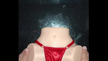 Preview 1 of Massage Black - Sexo anal con Candy! Mientras usa una sexy tanga roja con pomp&oacute_n.