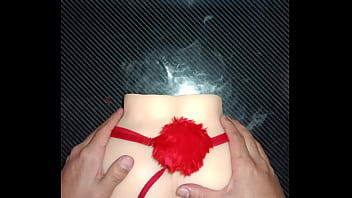 Preview 4 of Massage Black - Sexo anal con Candy! Mientras usa una sexy tanga roja con pomp&oacute_n.