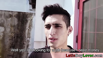 Preview 1 of Newgirlhdteen - Cute amateur latin teen painter serving his client
