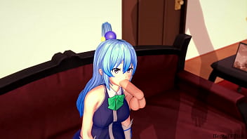 Preview 1 of Femalixxx Porn - Konosuba: Aqua Takes A Full Load In The Living Room
