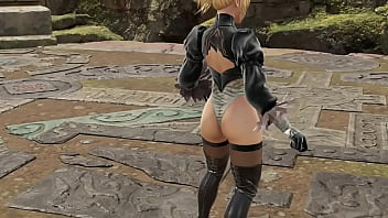 Preview 2 of Milf Masturbates Then Fucks - Cassandra appreciation poses 2B costume - Soul Calibur 6 (Fast Edition)
