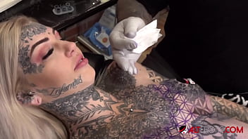 Preview 2 of Catalog Ass - Sascha plays with Amber Luke while she gets tattooed