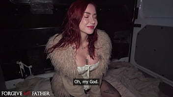 Preview 2 of Krina Kporxxx - Latvian redhead Eva Ray locked in chastity for cheating hard rough sex after public pick up