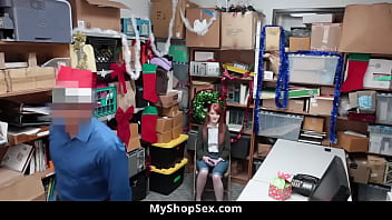 Preview 1 of Hot Family Stoked - Hot Redhead Teen Fucks With Cop For Bail