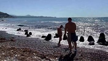 Preview 2 of Asian Schoolgirl Raped Classroom - four homeless students fucked a student on the beach
