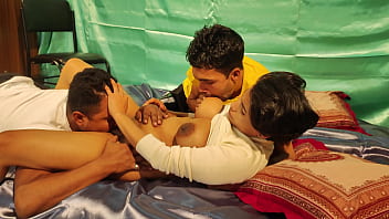 Preview 2 of America Xxx Cub - Cute beauty Girls in two rows and two mans fuck her group sex foursome . Shathi khatun and hanif and Shapan pramanik and Rumpa Akter
