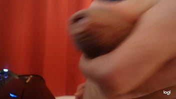 Preview 2 of Www Pourn Hub - Rubbing hairy balls and stretching foreskin in front of camera