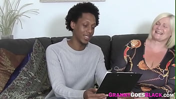 Preview 1 of Nithya Sex - Big tit granny sucking black dick