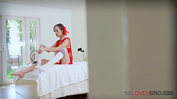 Preview 1 of British Handjob Small Tits - Hooked On Step Sister&#039_s Cunt