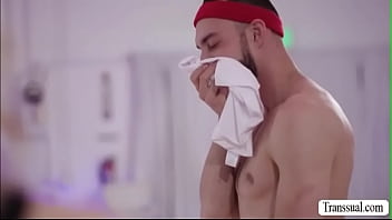 Preview 2 of Rule Porn Com Indian - Hot trans babe analed pervert guy in gym