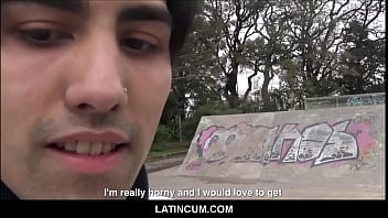 Preview 2 of Horse Cock Insertion - LatinCum.com - Twink Latin Skater Boy Paid Cash To Fuck Stranger He Met At Skate Park POV - Leo,  Bryan