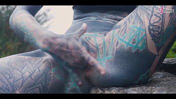 Preview 3 of Tube Vector Porn - Outdoor public ANAL fucking. Gape,  blowjob,  tattooed teen facial (goth,  alt,  punk) ZF031