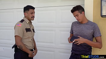 Preview 1 of Clebrity Seks - hot latin teen has to serve a horny gay cop