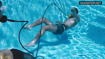 Preview 2 of Library Brazzers Big Tits - Polina Rucheyok sucks and fucks underwater