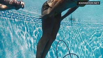 Preview 1 of Library Brazzers Big Tits - Polina Rucheyok sucks and fucks underwater