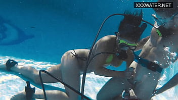 Preview 4 of Library Brazzers Big Tits - Polina Rucheyok sucks and fucks underwater