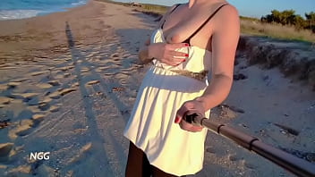 Preview 1 of Fucking In Utv - took my clothes off on a non-nude beach (and masturbated)