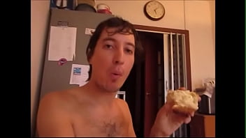 Preview 4 of Piss Penetra - eating bread with sperm 2018