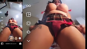 Preview 3 of Hi Please U - Futanari trap,  probando filtros,  grandes tetas