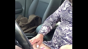 Preview 2 of Cut For Mommy - kelly cd horny car wank cuming into her panties