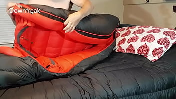 Preview 1 of Wici Cam - Humping North Face Inferno -40 Sleepingbag And Covering In Cum