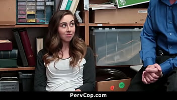 Preview 1 of Dad Rap Sleeping Son Mp4 Videos - Cute Teen Sucks Two Officer&#039_s Dicks to Get Her Freedom